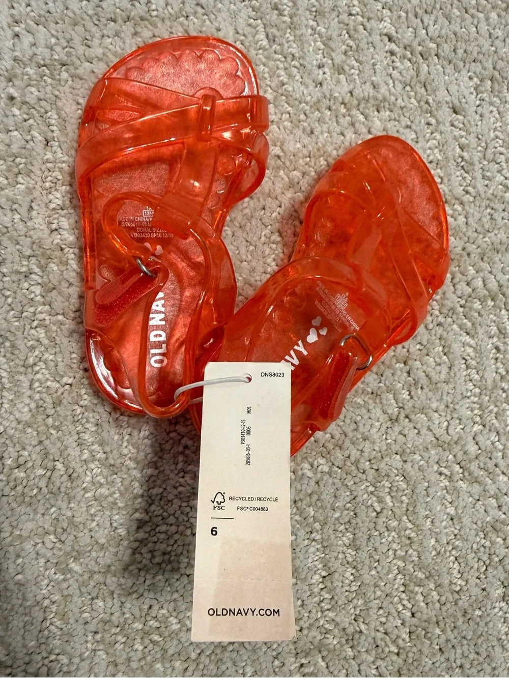NWT Old Navy Kids correl Jelly Sandals (6)